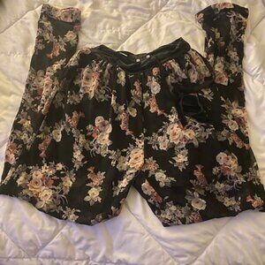 TOBI sheer belted cuffed pants